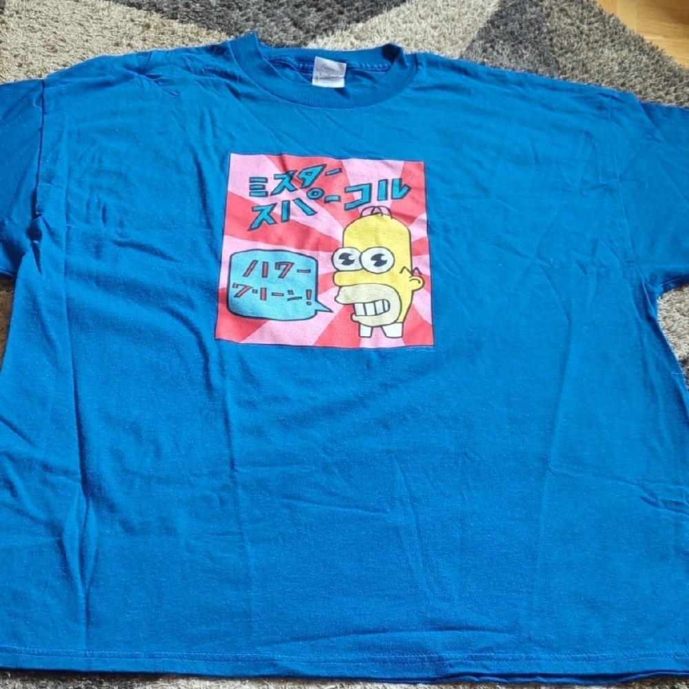 Y2k 2002 Tm & Fox Matt Groening Simpson Vintage Tee XL Adult Blue 2000's